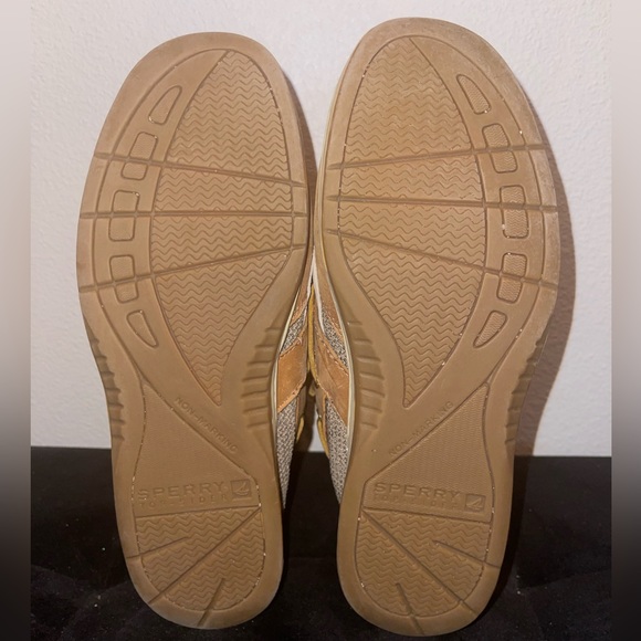 🥾 Sperry Tan + Gold Top Sider Boots, 7.5 W 🥾 - Picture 3 of 6